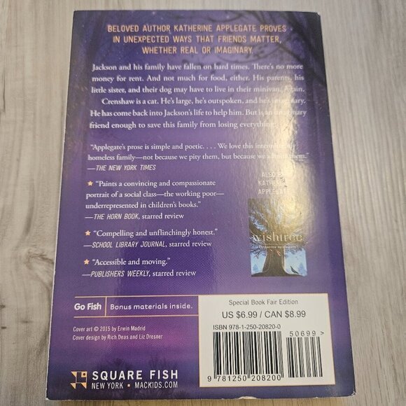 Crenshaw by Katherine Applegate (Paperback) Book - Picture 2 of 4